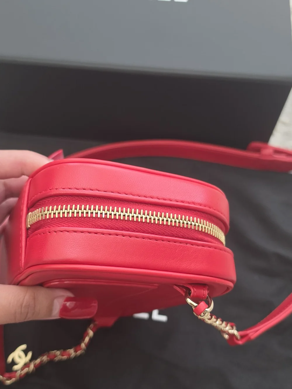 Chanel Red CC Camera Bag